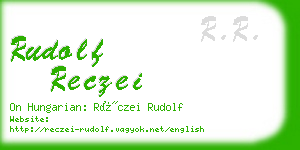 rudolf reczei business card